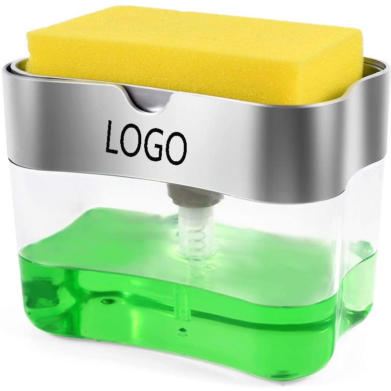 Sponge Holder Sink Dish Washing Soap Dispenser 13 Ounces 13