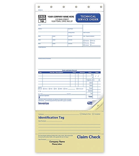 Technical Service Orders, Carbonless 1