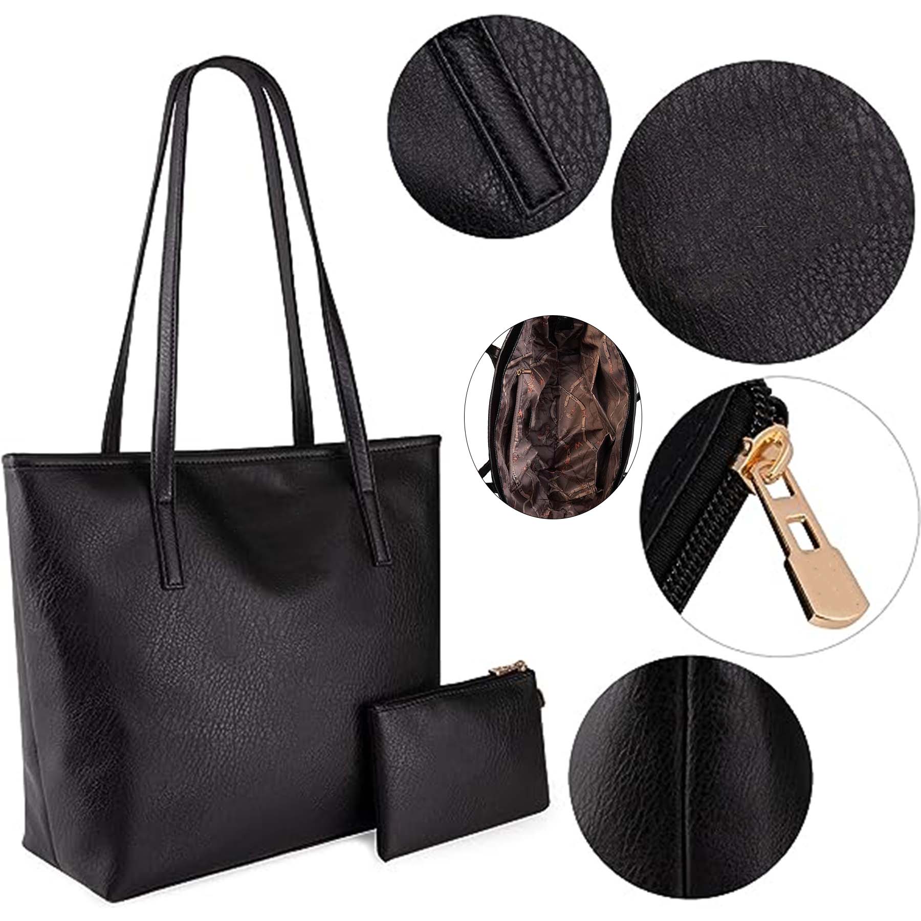 Women Ladies West Tote Bag Vegan Leather Handbag Purse