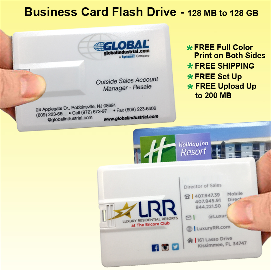 Business Card Flash Drive / USB - 256 MB