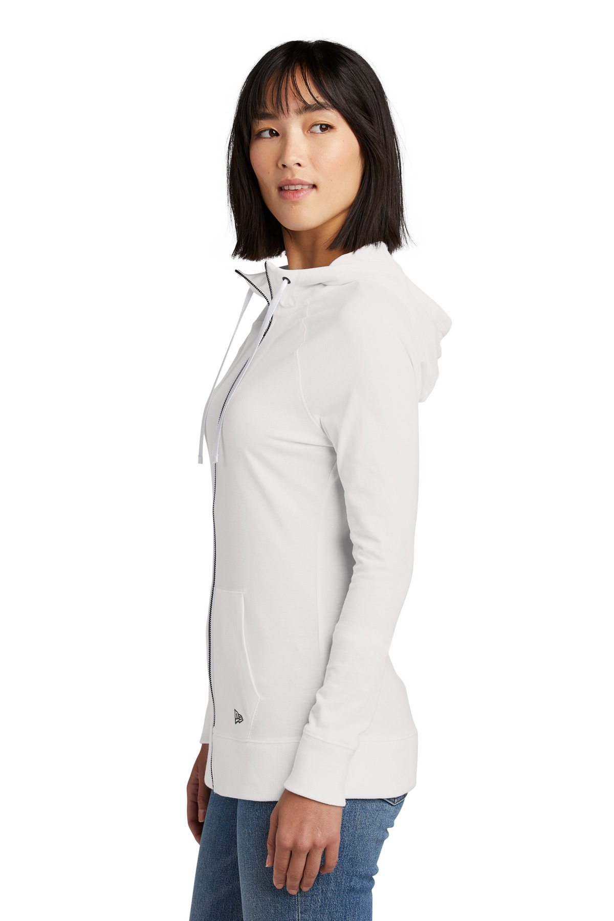 New Era Women's Sueded Cotton Blend Full-Zip Hoodie. LNEA122, custom hoodie or sweatshirt with logo imprint 26