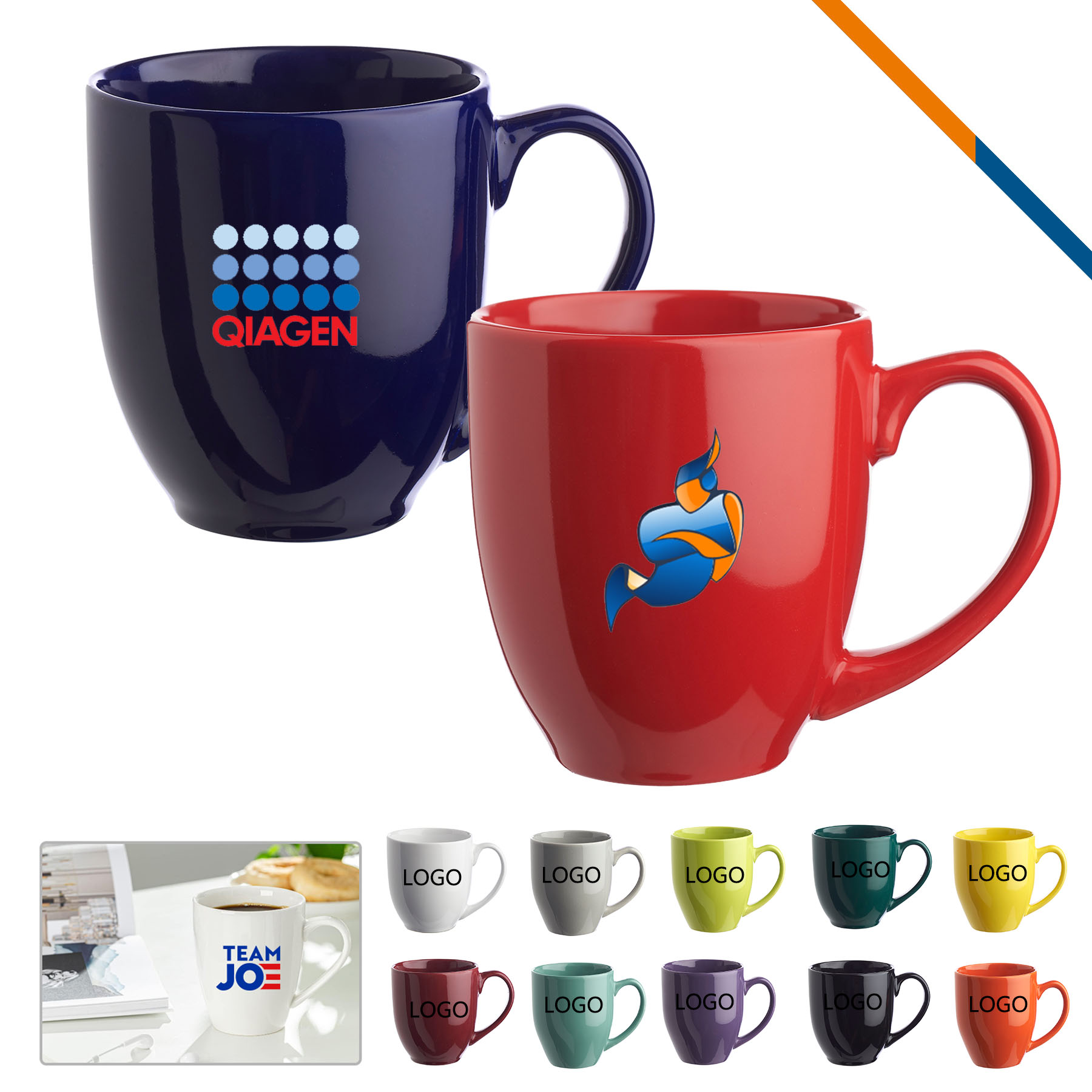 Flam Ceramic Mug - 16 OZ. 8