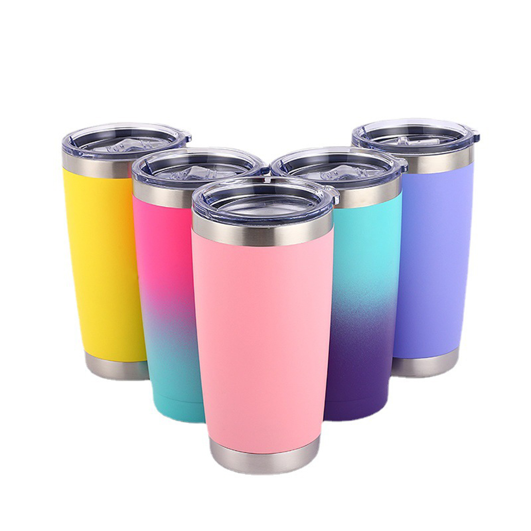 Colorful 20Oz Stainless Steel Tumbler With Lid 3