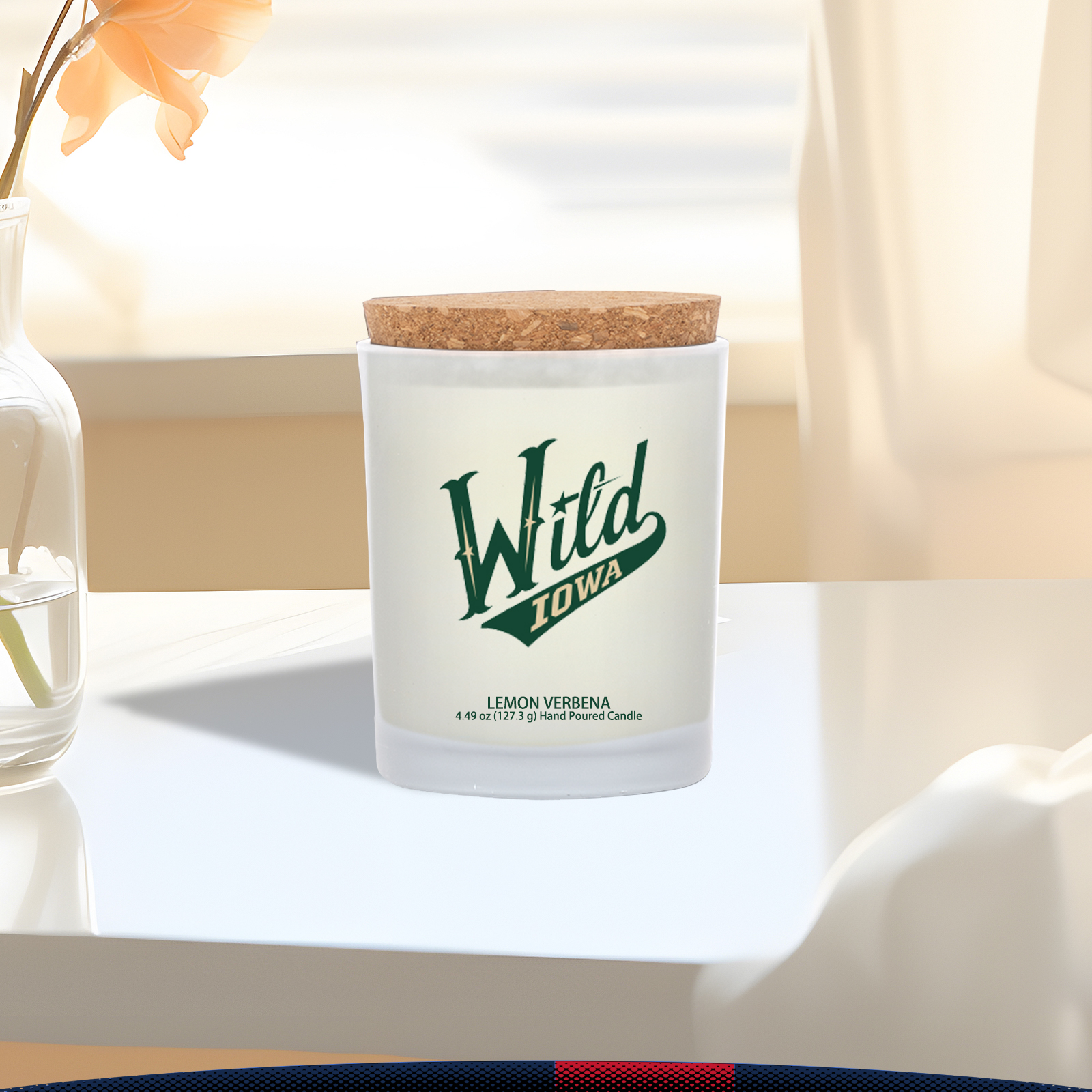 6 oz. Wyatt Frosted Candle With Cork Lid 9