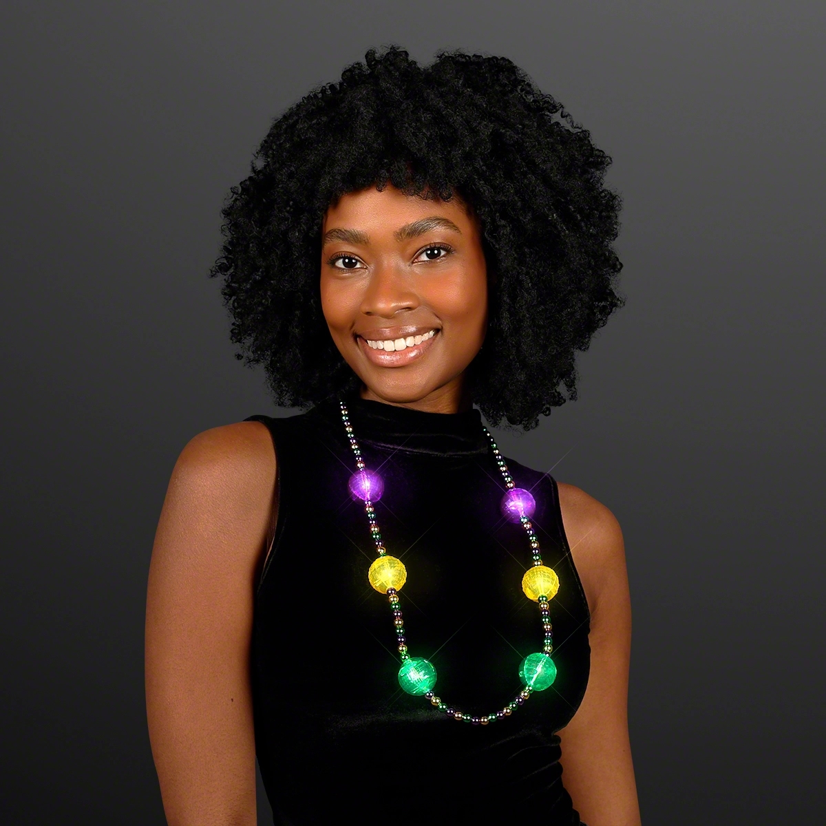 Mardi Gras Jewelry LED Beads Necklace 2