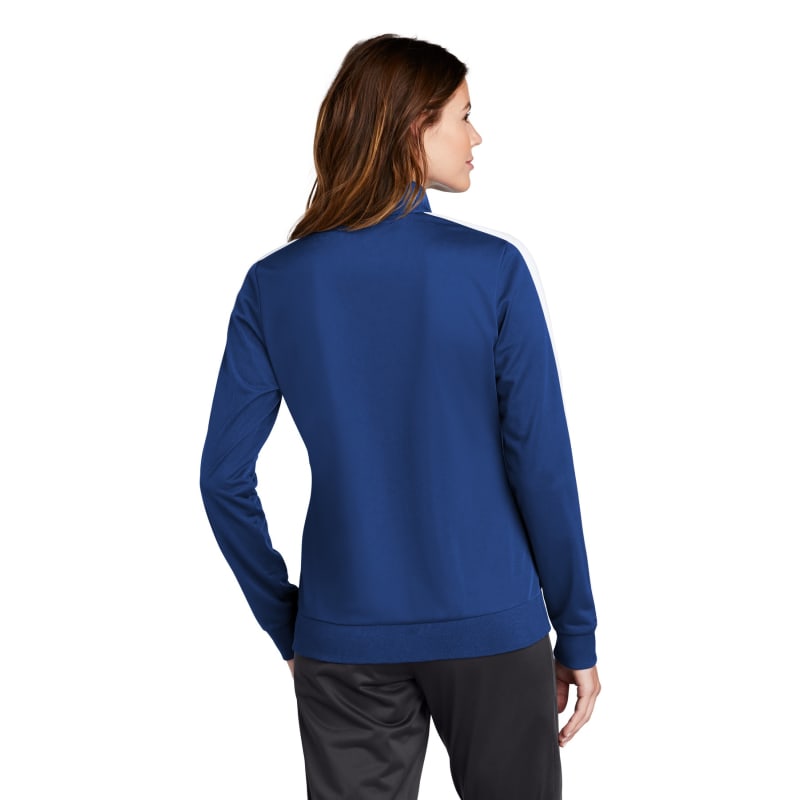 Sport-Tek Ladies Tricot Sleeve Stripe Track Jacket. 18