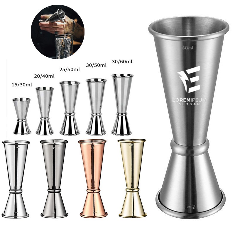 1oz Double Cocktail Jigger Japanese Premium 304 Stainless Steel Jigger 2