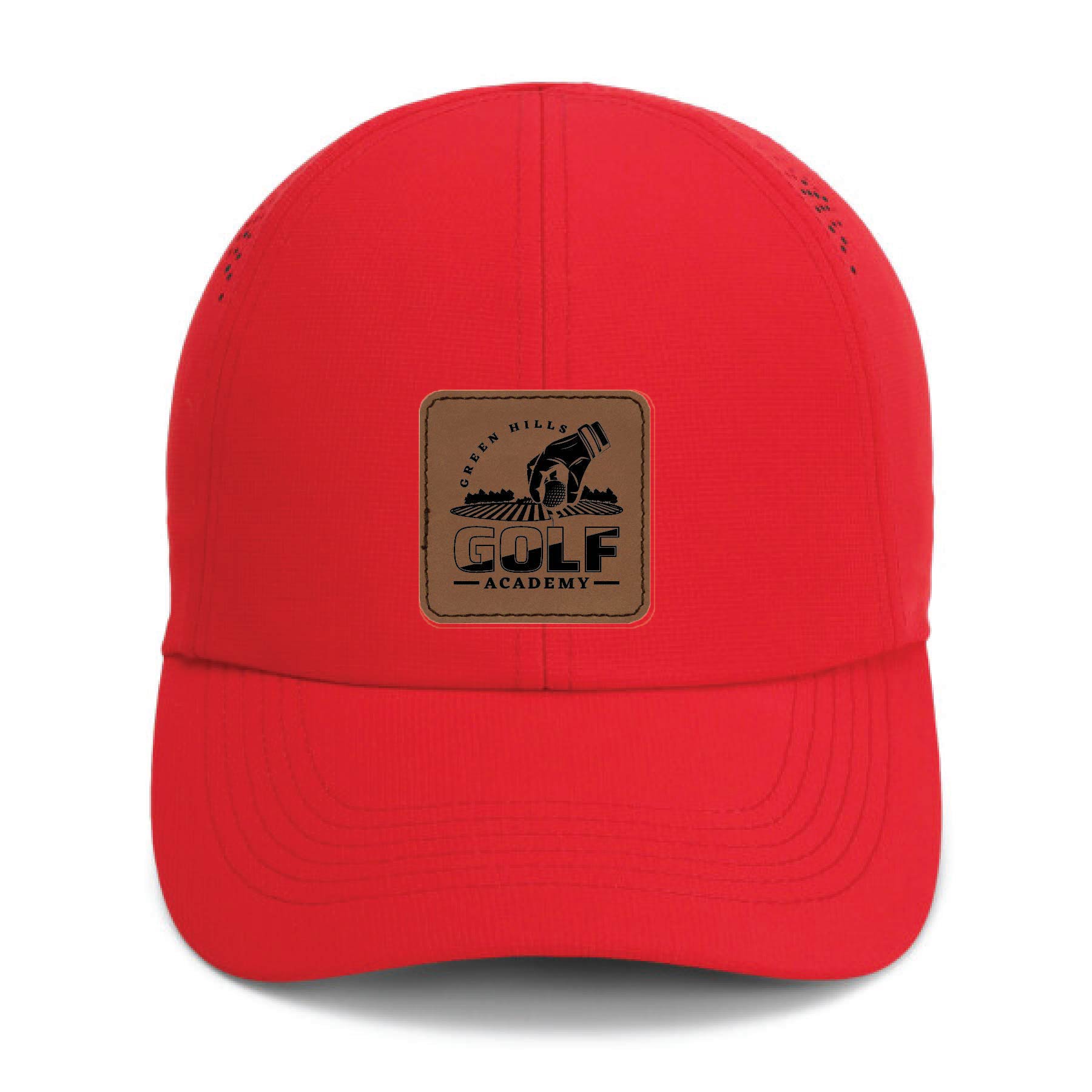 Imperial IMP6 The Imperial 6 Perforated Performance Cap w/ Leatherette Patches or Embroidery 14