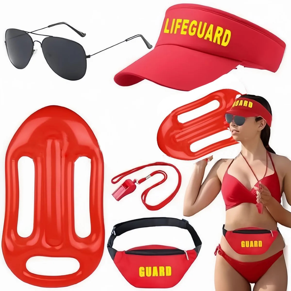 Lifeguard Accessory Kit With Visor And Whistle 2