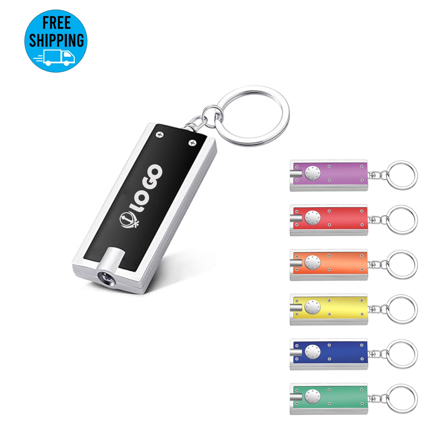 Super Bright LED & Swivel Key Chain Flash Light 4