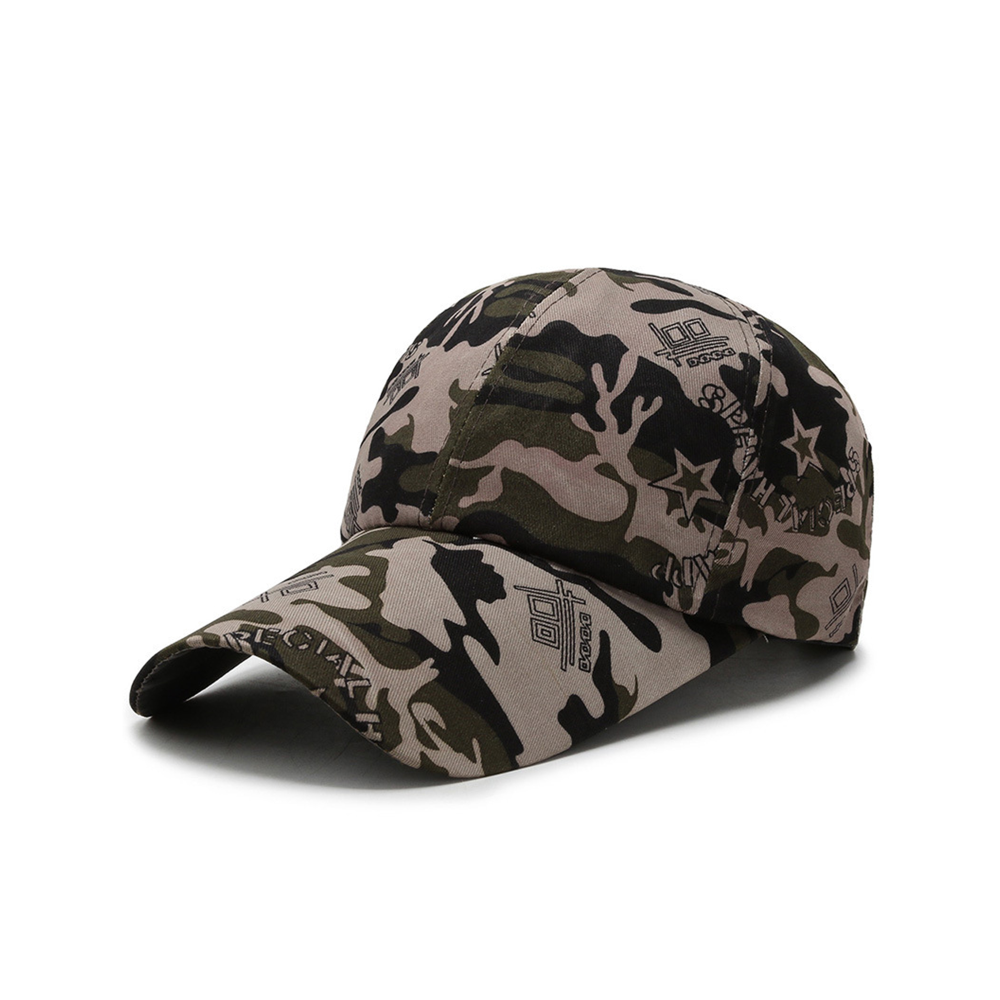Camouflage Cotton Baseball Cap Adjustable Strap 12