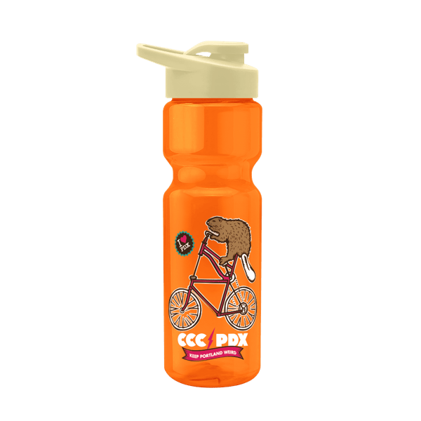 Blazer 28oz Transparent Bike Bottle w/Drink-thru Lid 1261