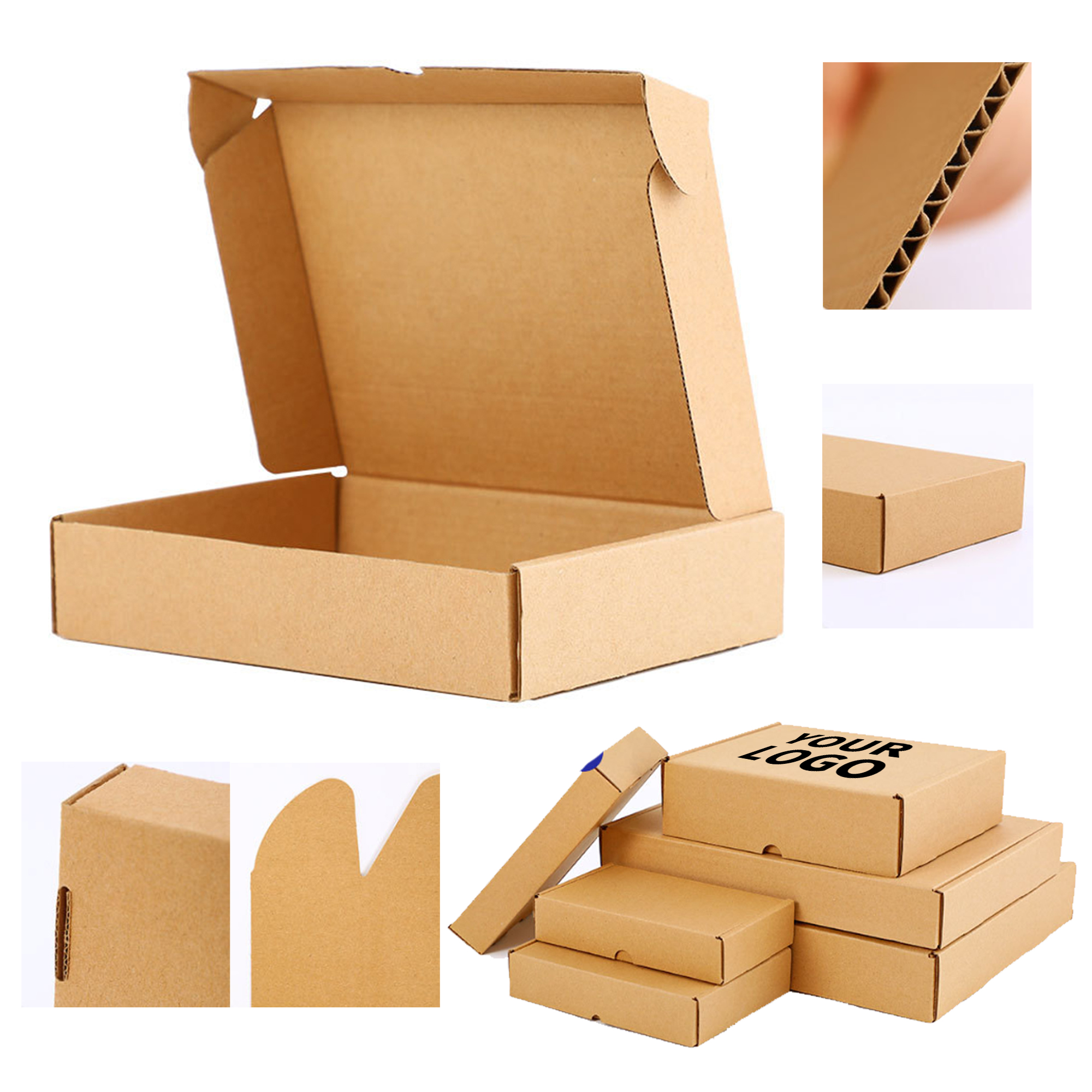 Corrugated Pizza Box Nine Inch Size Available Six To Eighteen Inch 9.5" x 9.5" x 1.6" 2
