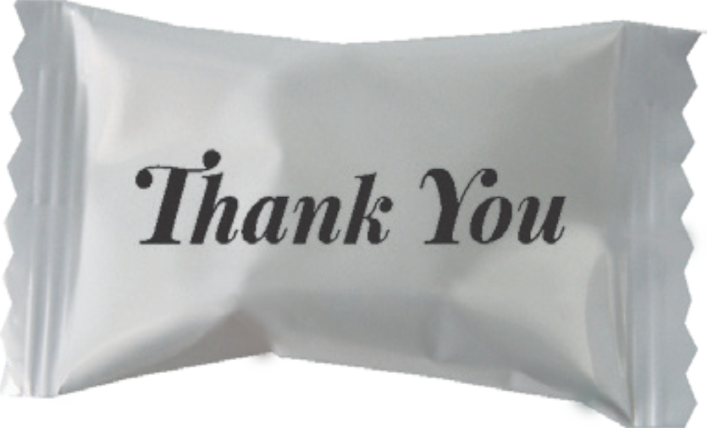 Assorted Fruit Balls in a Thank You Wrapper 2