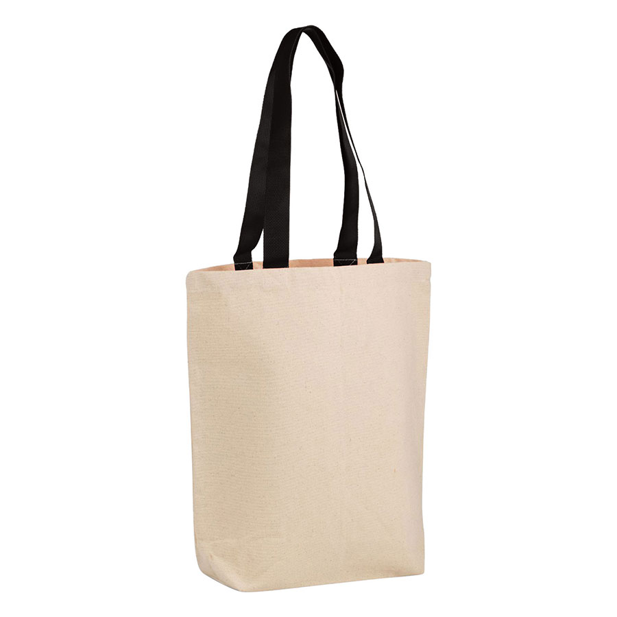 12 oz Cotton Canvas Tote Bag - 15"W x16"H x 4"D x 24"Handle