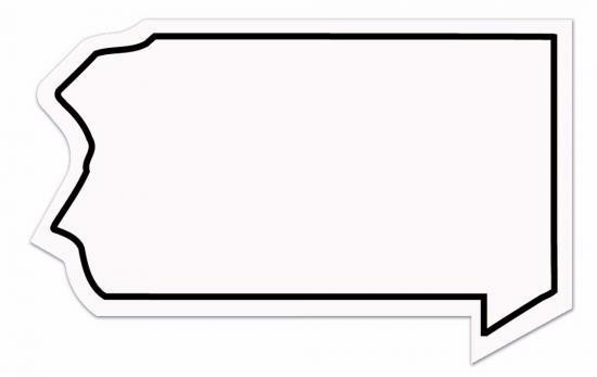 Pennsylvania State Shape Magnet - Full Color 1