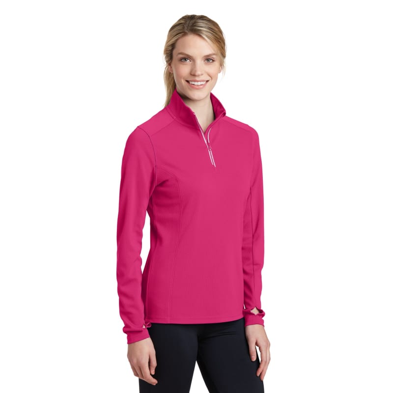 Sport-Tek Women's Sport-Wick Textured 1/4-Zip Pullover. 33