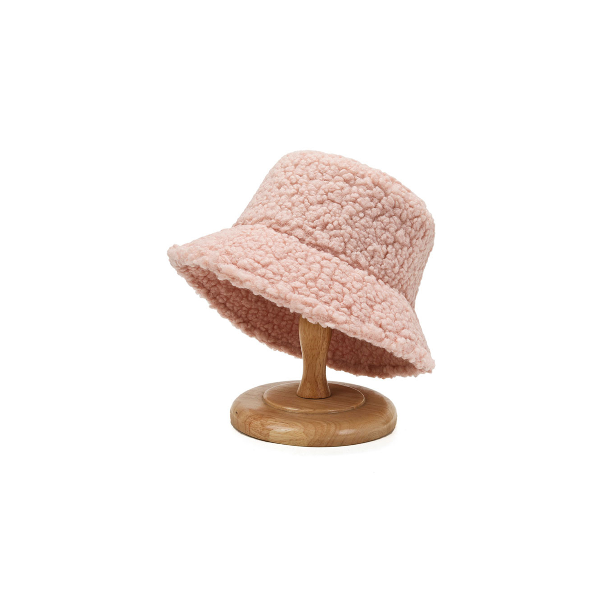 Faux Lamb Wool Bucket Hat For Cold Weather 2