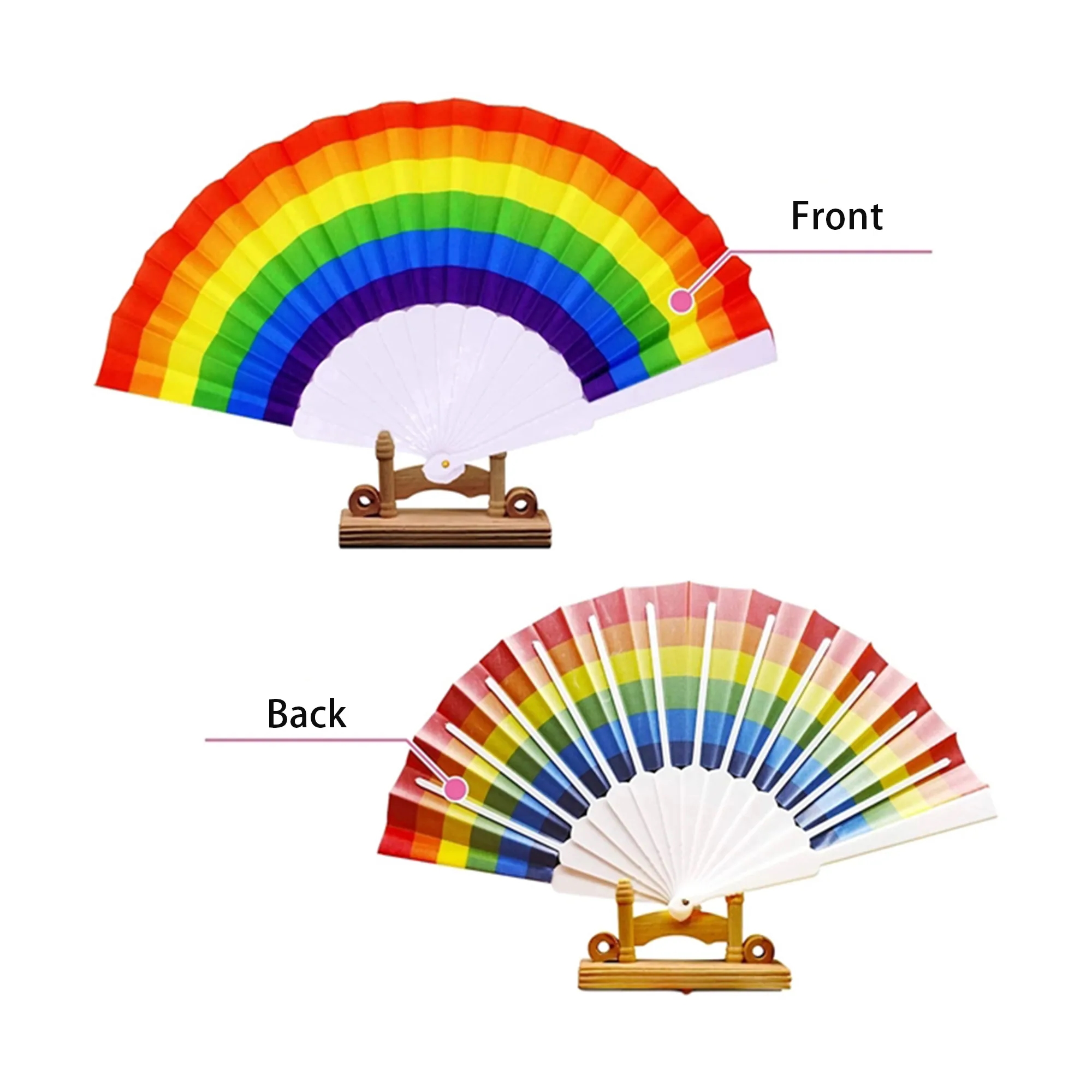 Folding Handheld Rainbow Fan 4
