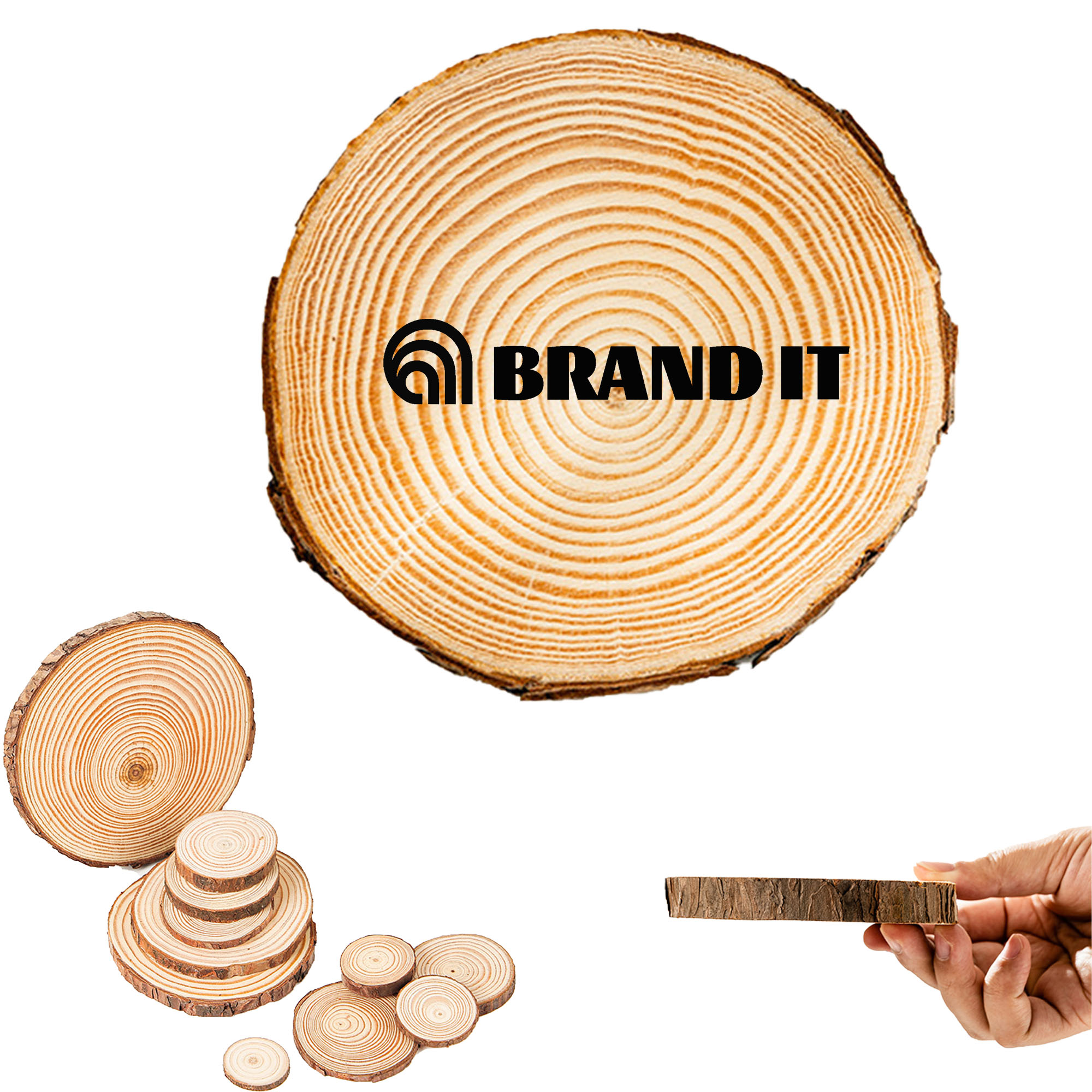 MOQ100 Eco Friendly Natural Wood Coasters 2