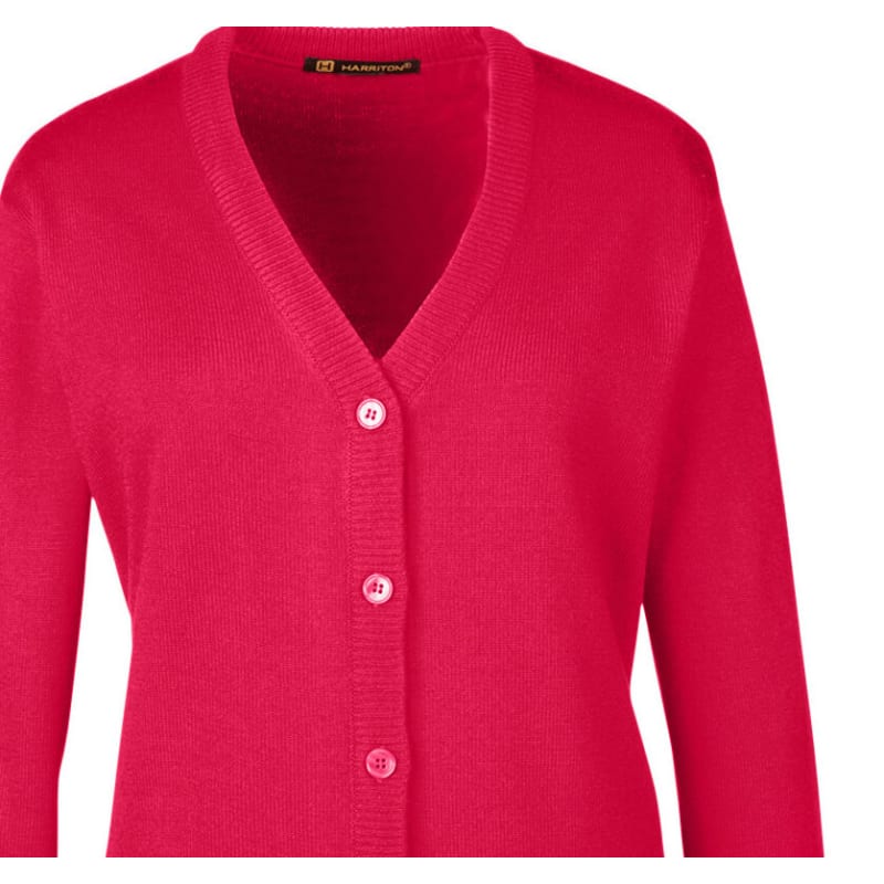 Harriton Ladies' Pilbloc™ V-Neck Button Cardigan Sweater 26