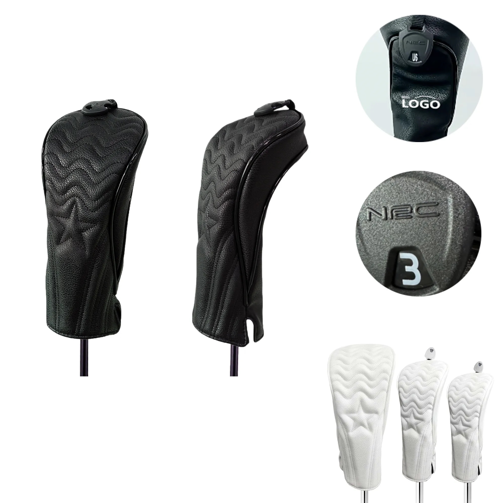 MOQ50 Adjustable Numbered Golf Club Head Cover 5