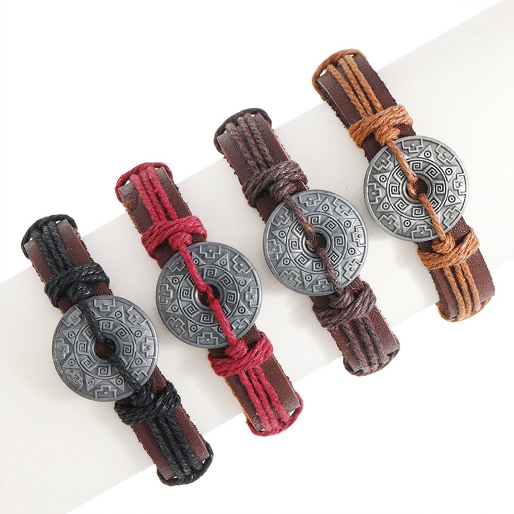 PU Braided alloy vintage bracelet 7