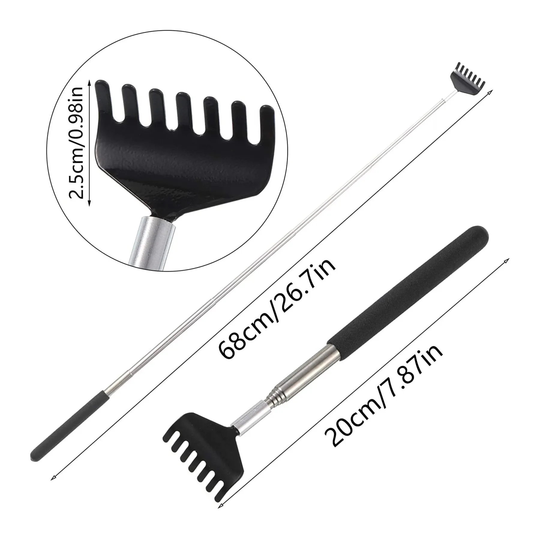 Extendable Telescopic Metal Back Scratcher 2