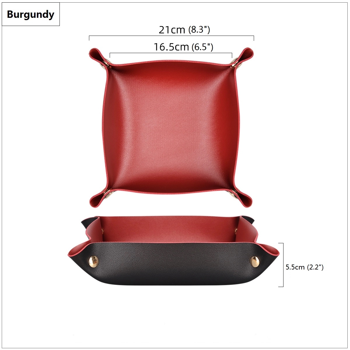 PU Leather Catchall Valet Tray 8