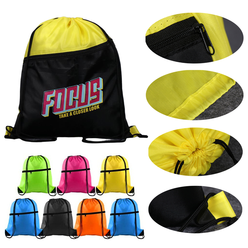 Drawstring Hit Pack With Front Zipper 2