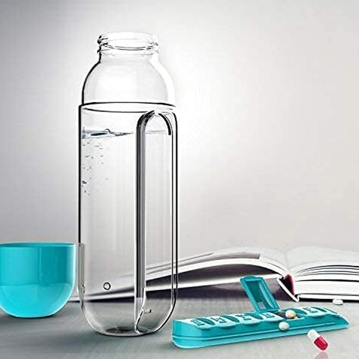 2-in-1 Pill Organizer Water Bottle 9