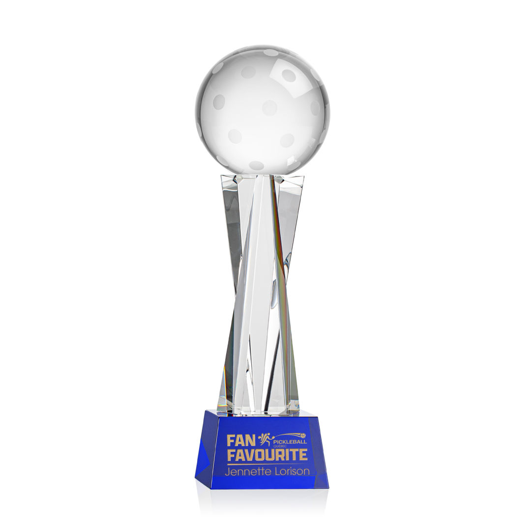 Pickleball Award on Grafton Base - Blue 3