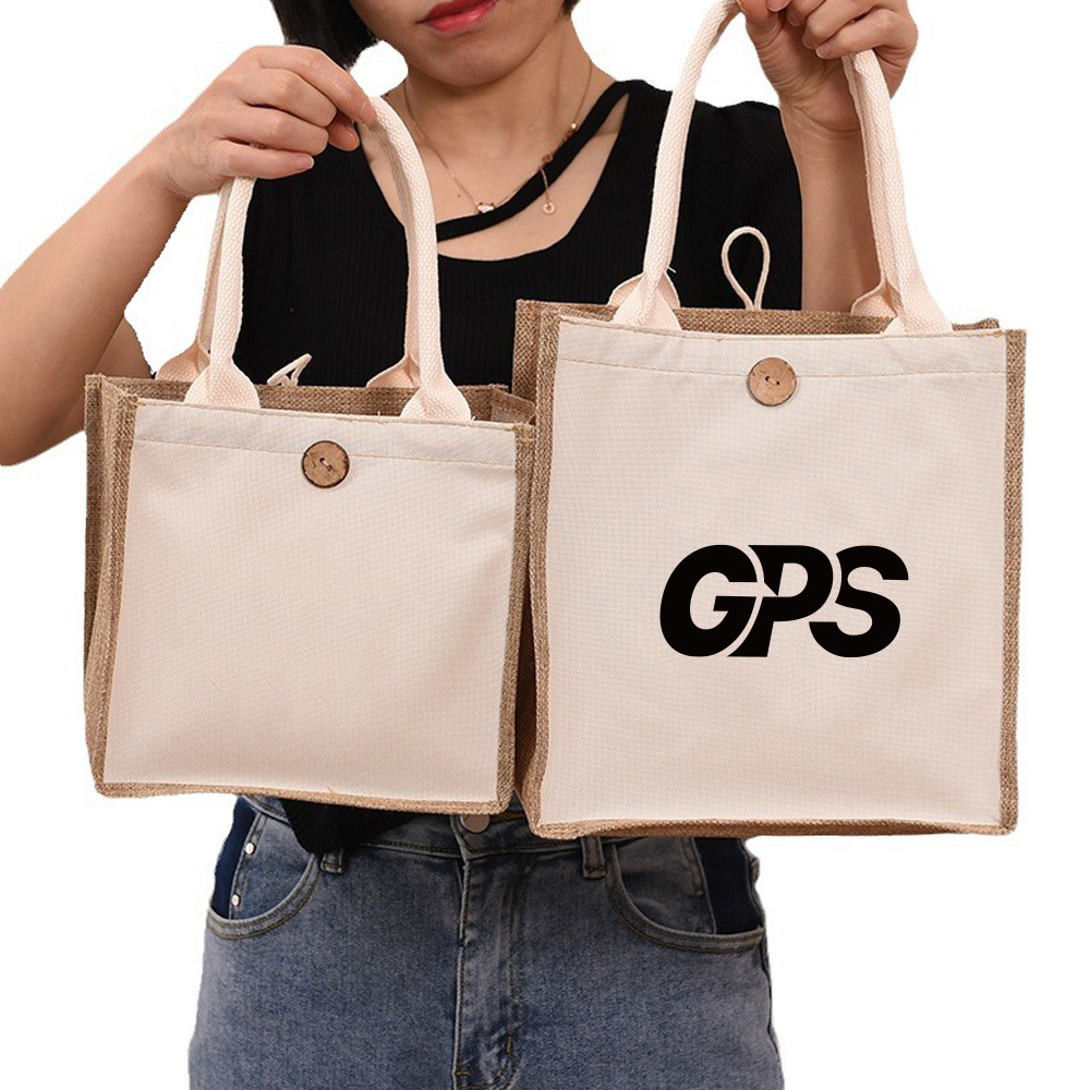 10 " Jute Cotton Laminated Tote Bag 5