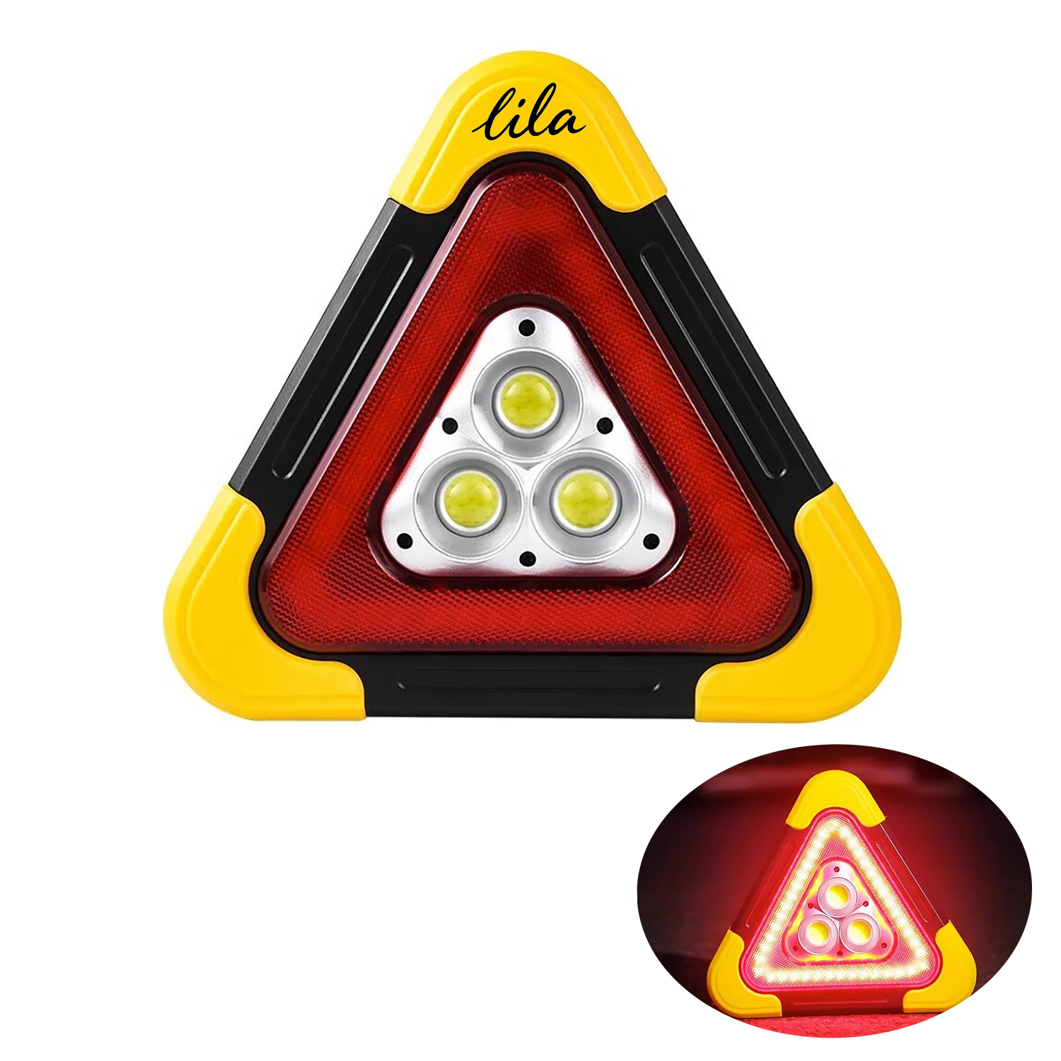 Solar Rechargeable Car LED Emergency Light w/ Stand 2