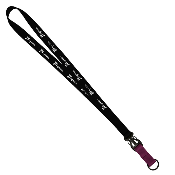 3/4" Multi color (Top and bottom) Nylon Lanyard with Plastic Slide Buckle R 143