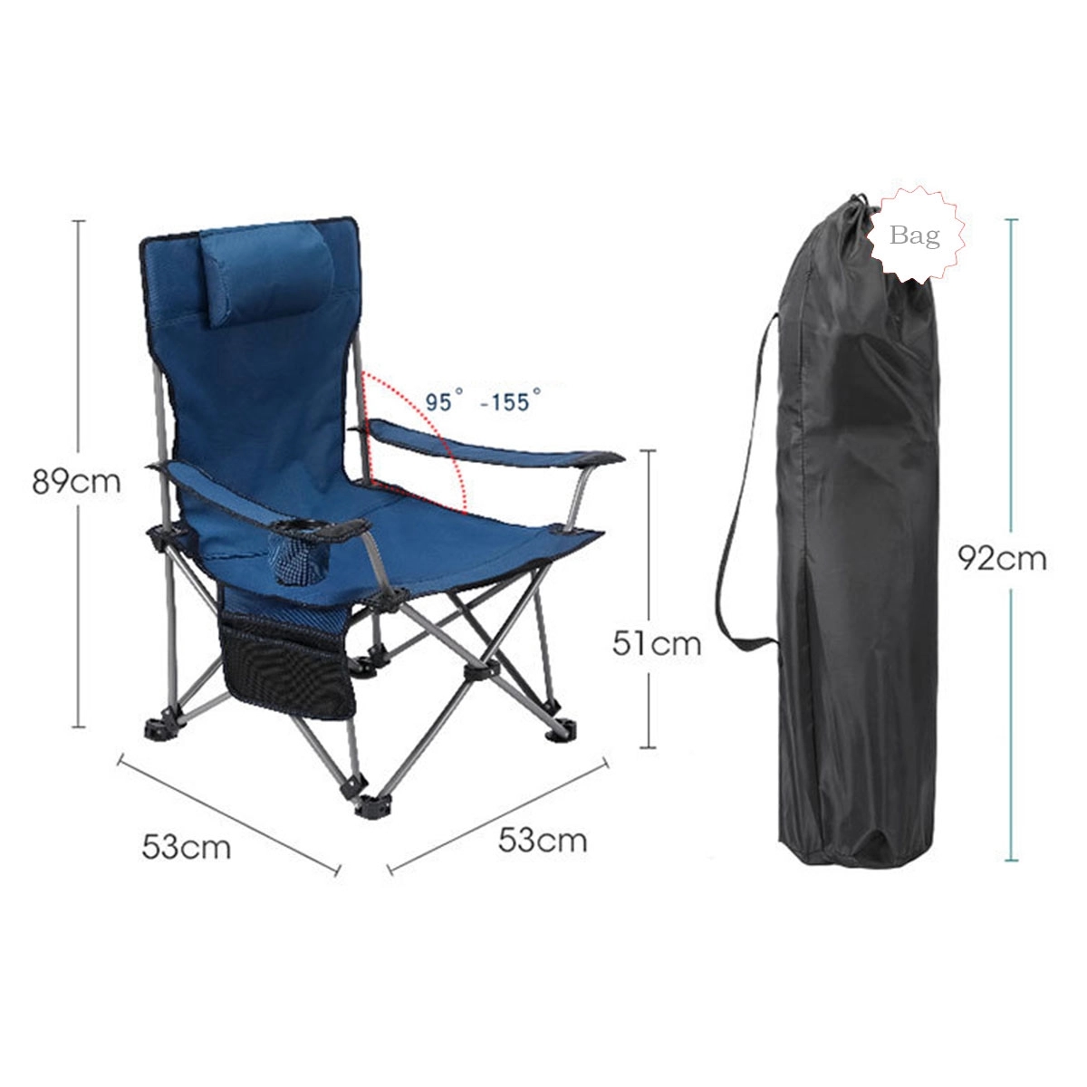 Sun Lounger Foldable Beach Chair 3
