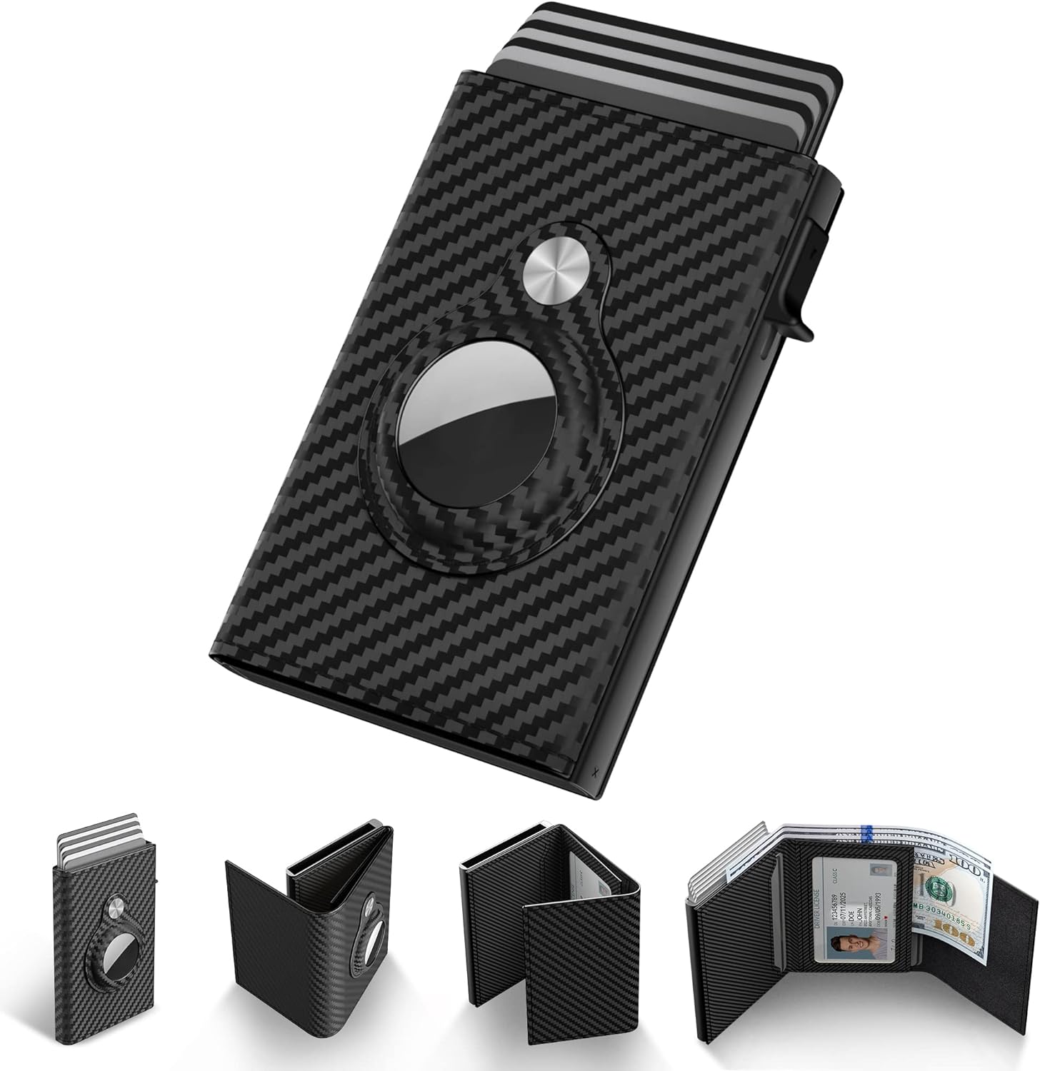 iBank ® AirTag-Compatible Slim Metal Wallet 1