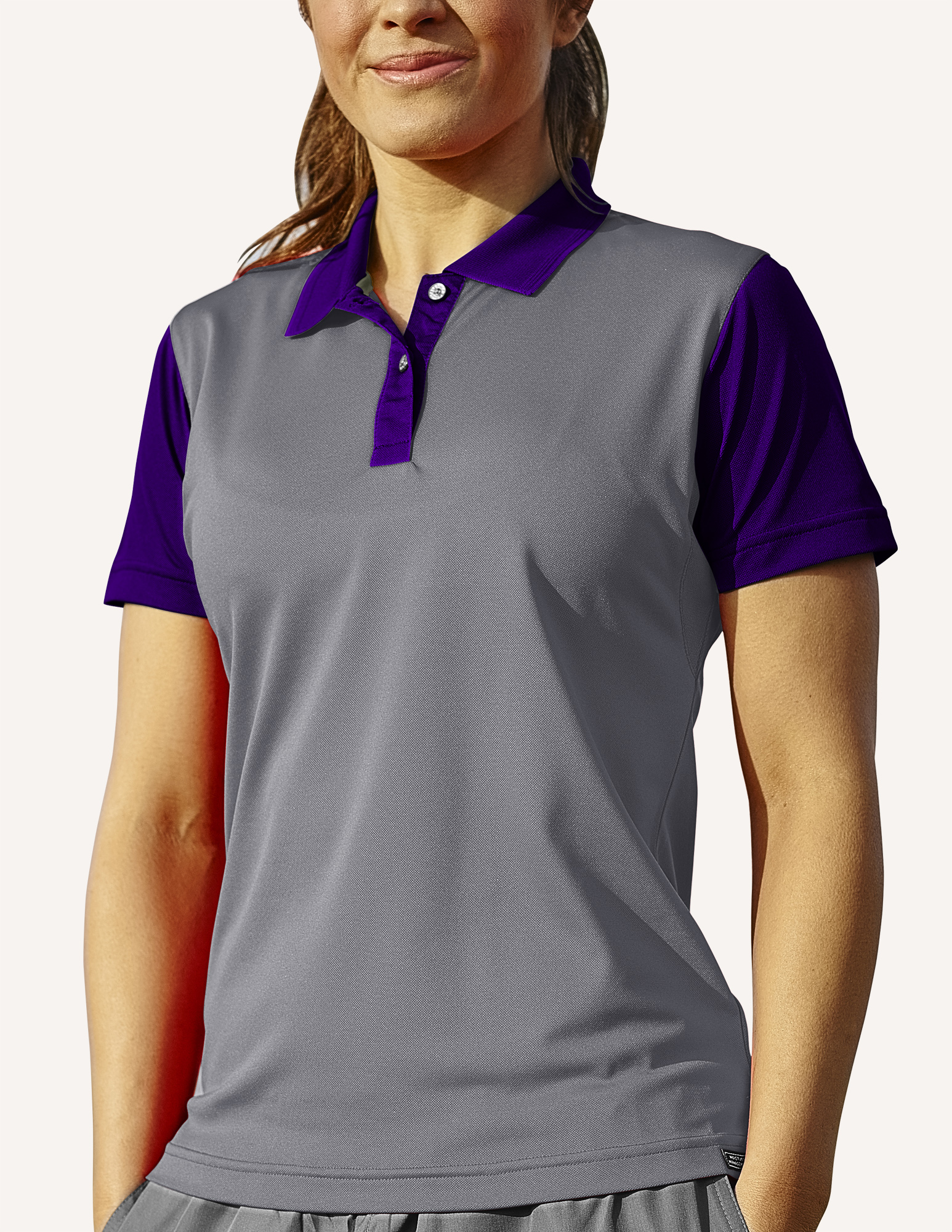Ladies Corvette Recharged Hybrid Interlock Color Block Polo Shirt 7