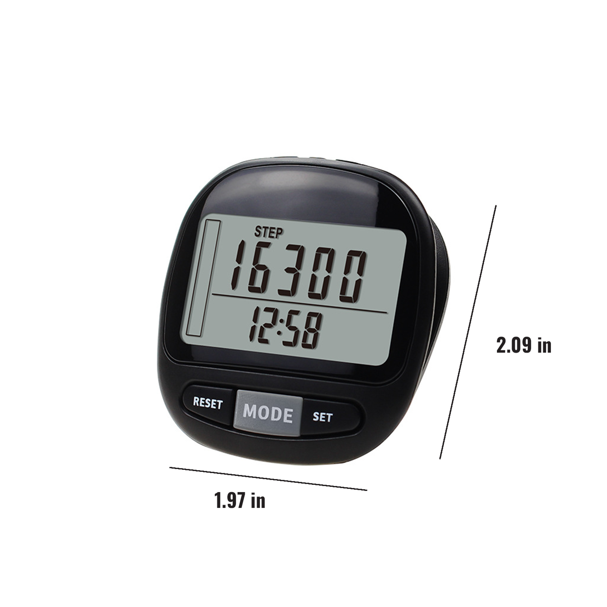 Portable Digital Step Counter - Clip-On Design 3