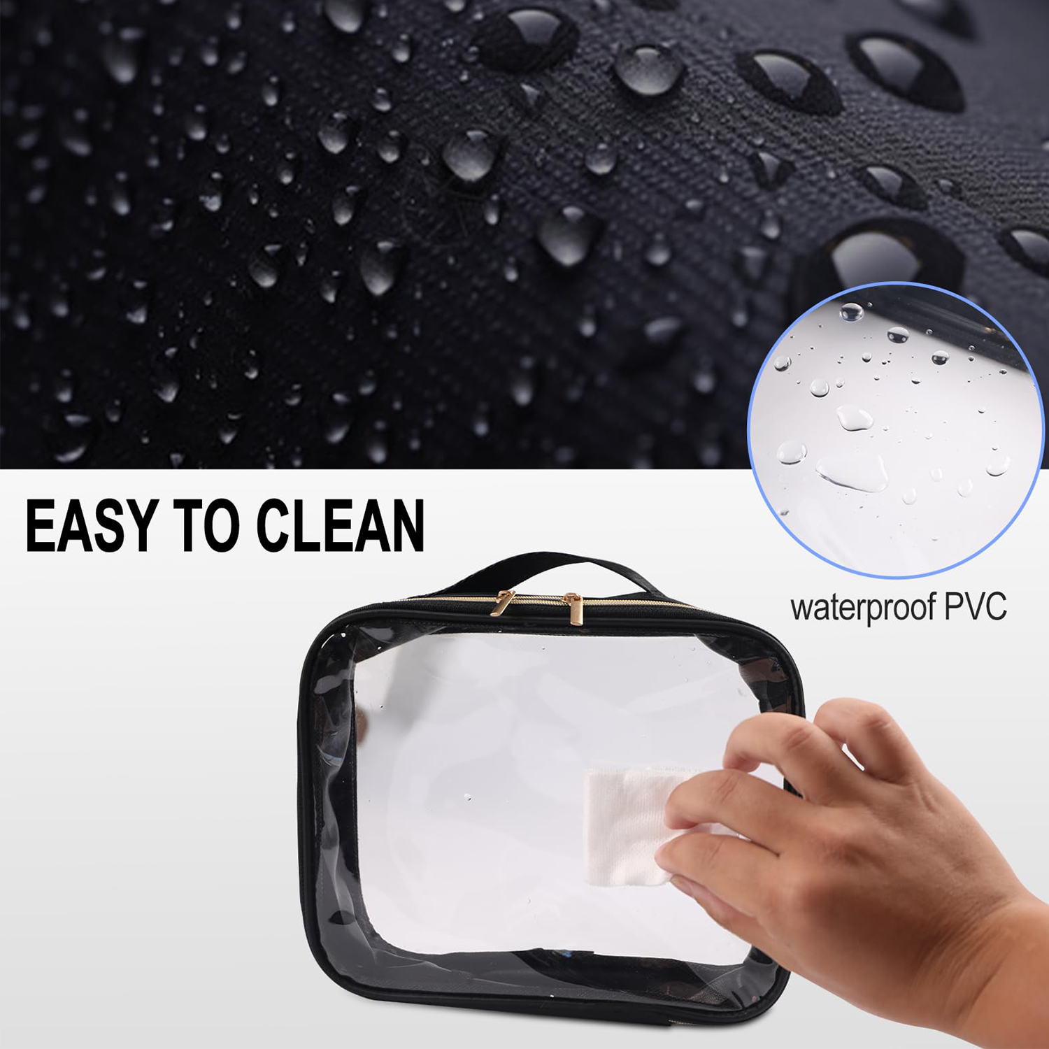 PVC Transparent Waterproof Handheld Storage Bag 4
