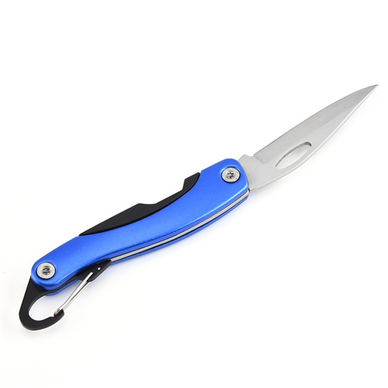 Stainless Steel Folding Pocket Knife with Key Chain 9
