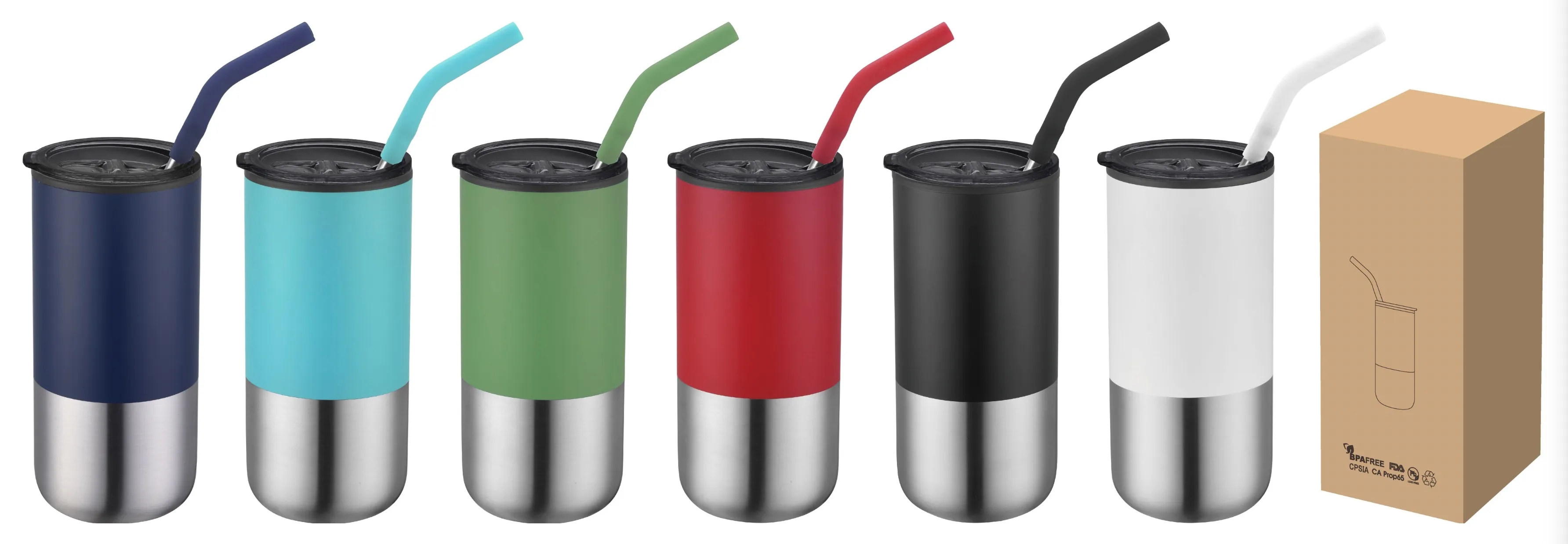 16oz Double Wall Tumbler w/ Straw 5