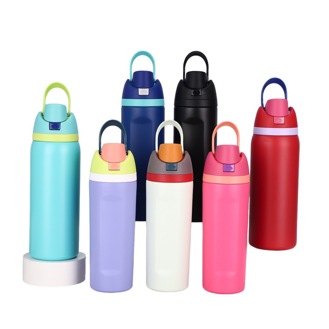 16 oz. Insulated Stainless Steel Water Bottle with Straw Lid 4