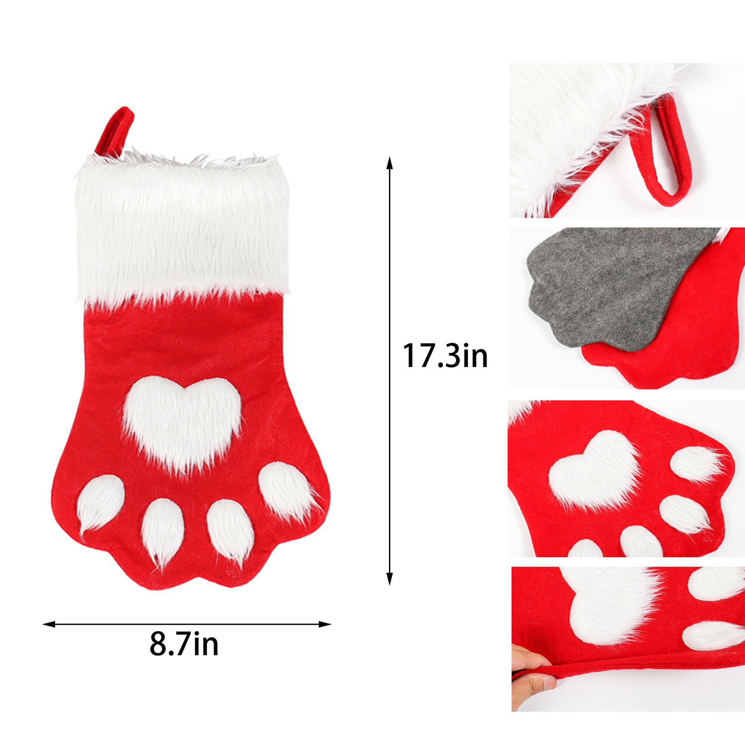 Dog Paw Christmas Gift Bag 3