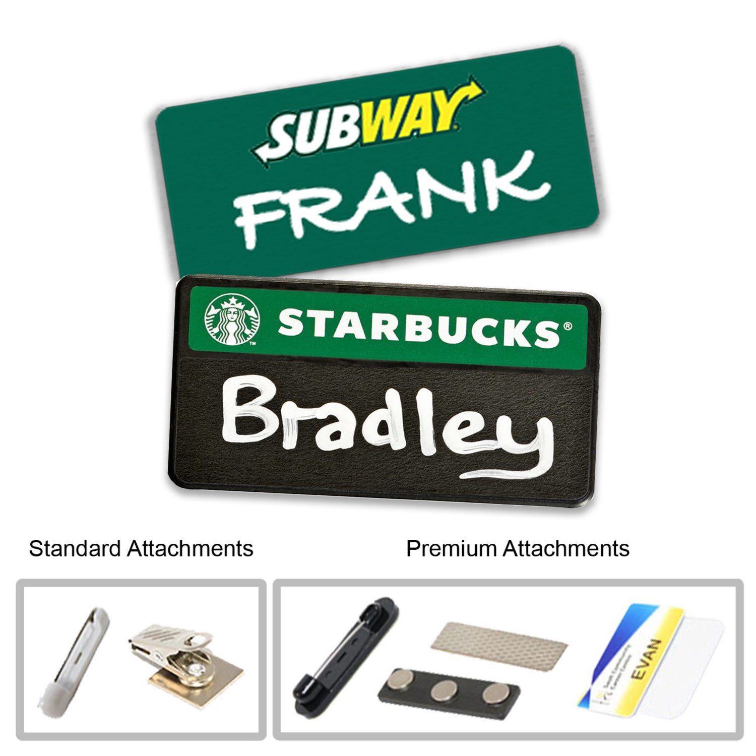 3"W x 1"H Reusable Chalkboard Badges 2