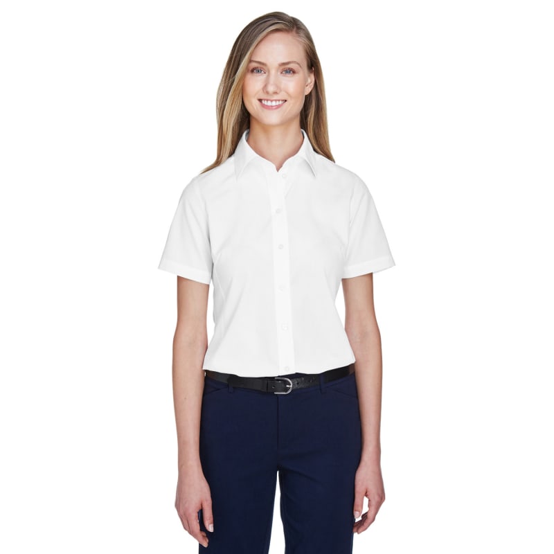 Devon & Jones Ladies' Crown Woven Collection™ Solid Broadcloth Short-Sleeve Shirt 5