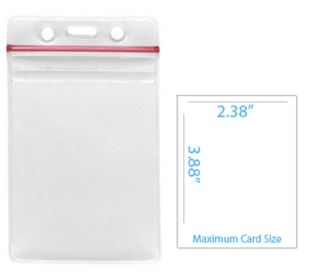 3.00" W x 4.95" H - Vertical Resealable Badge Holder (Blank) 1