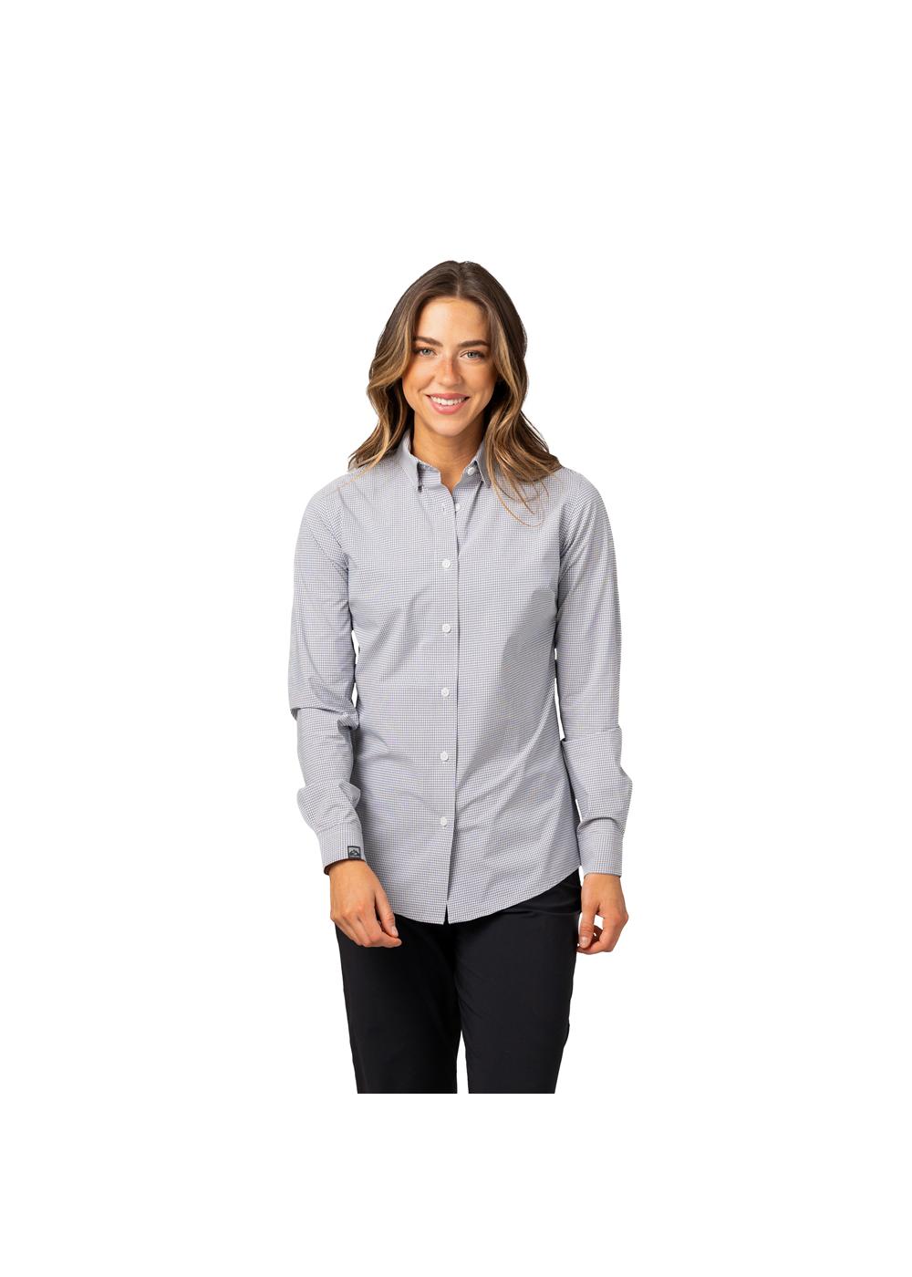 Storm Creek Women's Influencer 4-Way Stretch Windowpane Woven Shirt 5