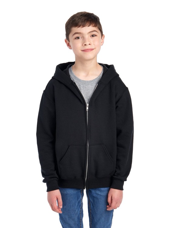 JERZEES NuBlend® Youth Full-Zip Hooded Sweatshirt 6