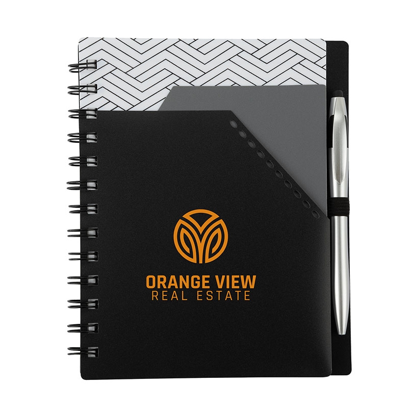 Trapezoid Junior Notebook w/  Stylus Pen 22